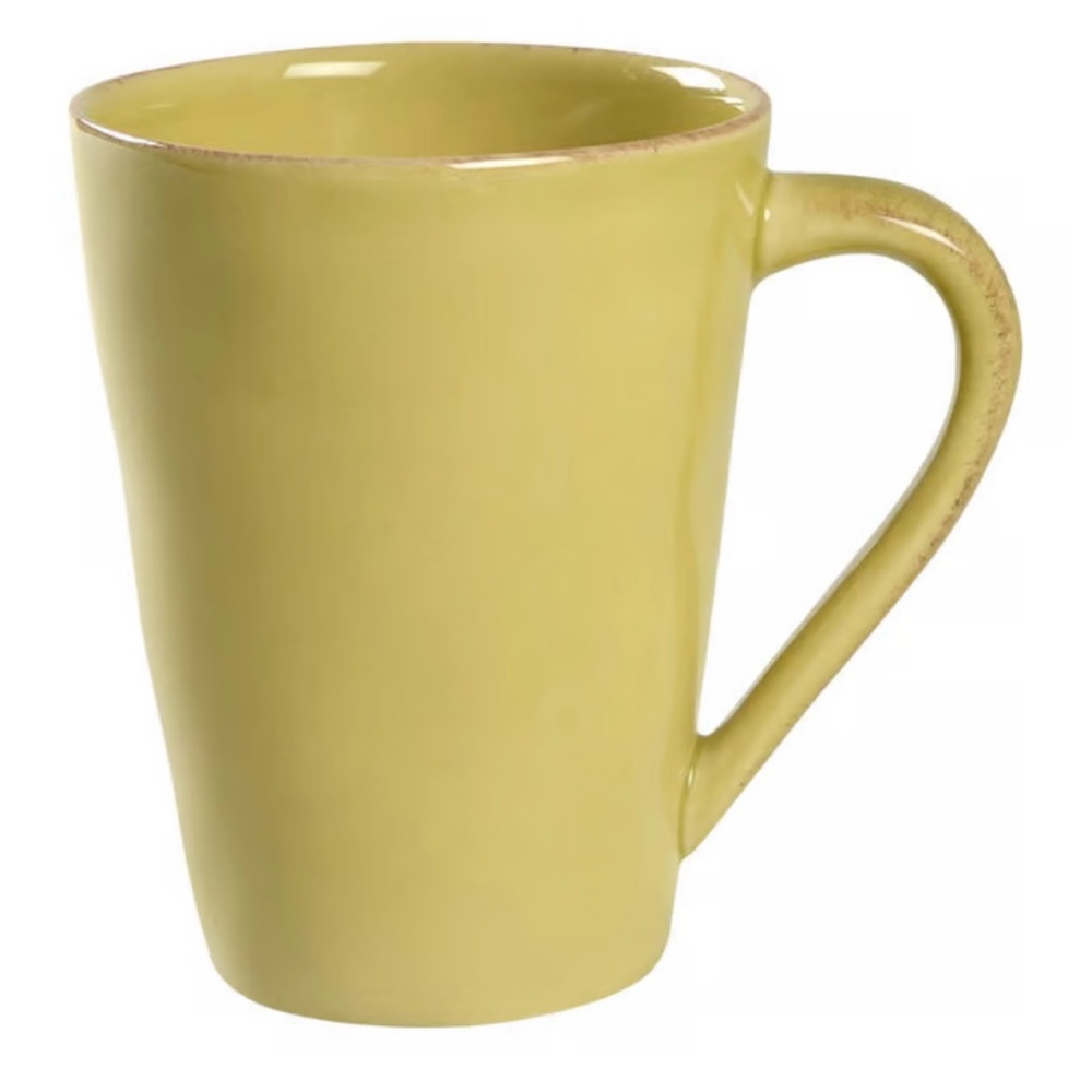 Crate & Barrel Marin Green 12 oz Stoneware Coffee Mug ☕️